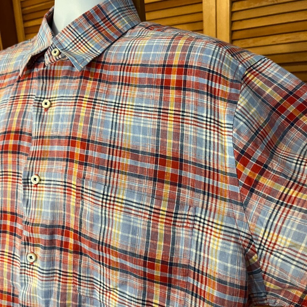 ROBERT TALBOTT CARMEL SZ LARGE 100% LINEN LS DRESS SHIRT